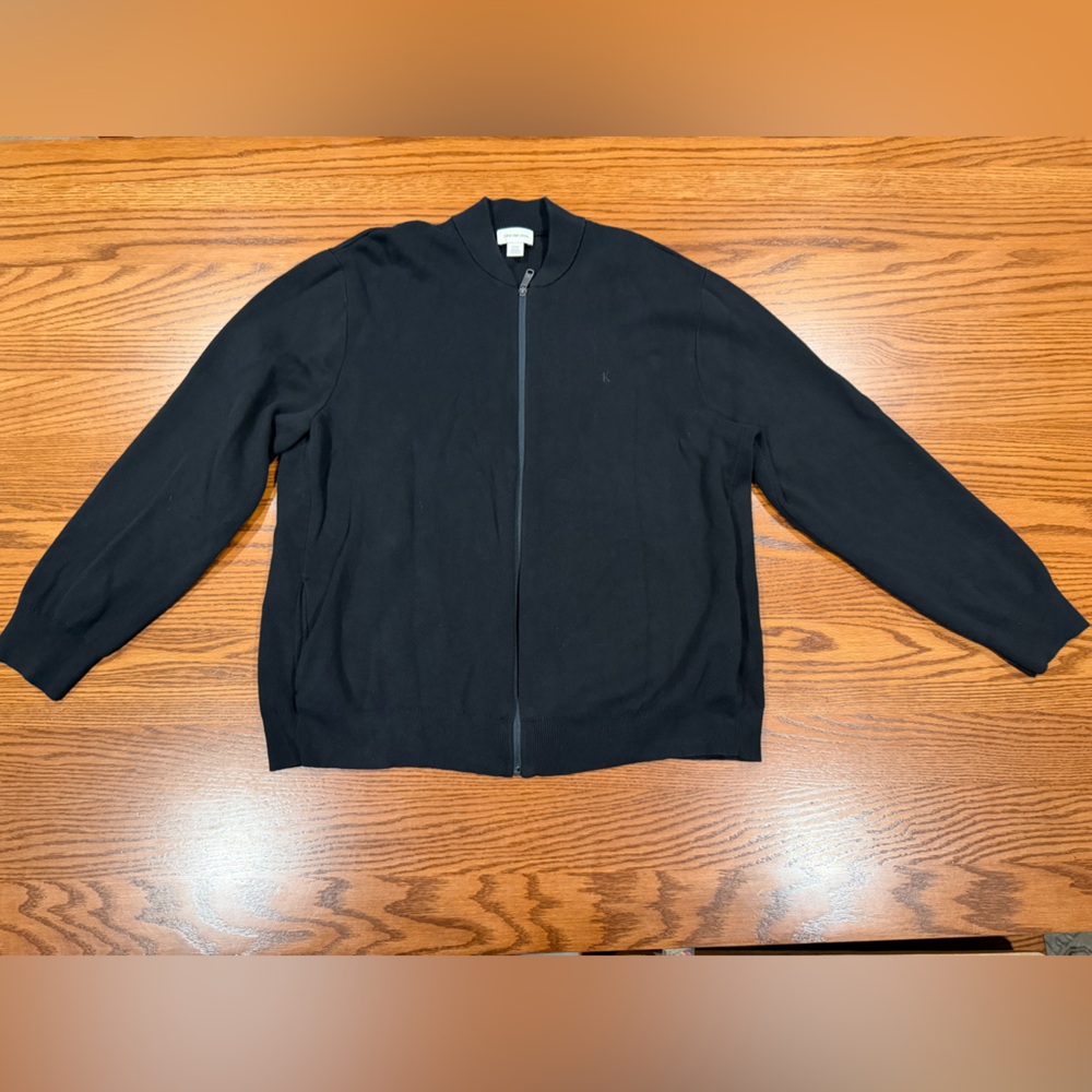 Calvin Klein Jeans Men's Black Zip-Up Sweater